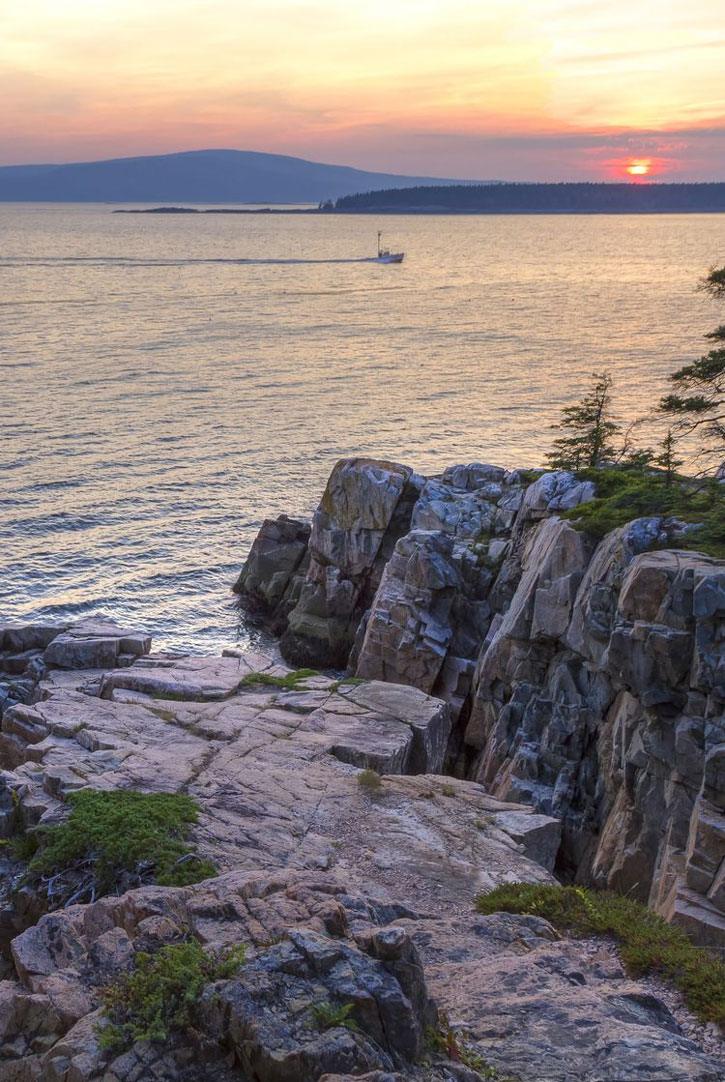 The rocky coast of the Schoodic Peninsula.