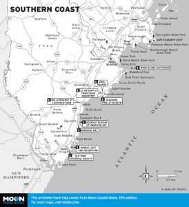 Map of Southern Coastal Maine