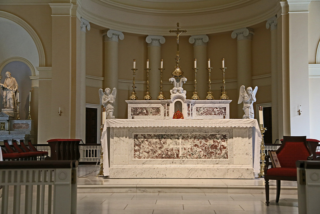 View of the Altar inside Baltimore's Basilica of the Assumption.