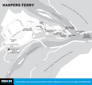 Map of Harpers Ferry, West Virginia