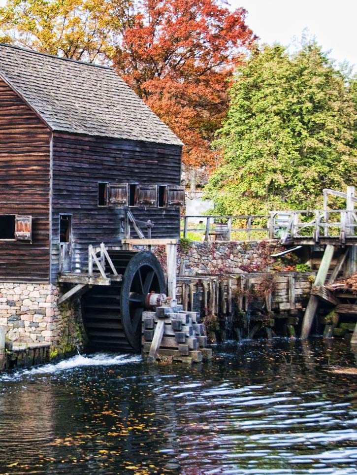 Waterwheel at a mill in Sleepy Hollow, NY.