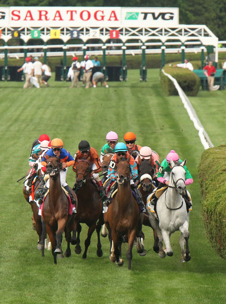 Horseracing at Saratoga Springs, New York.