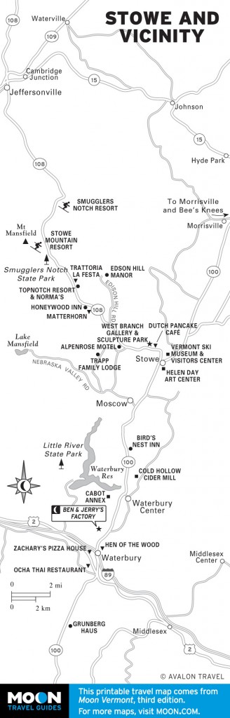 Map of Stowe, Vermont and Vicinity