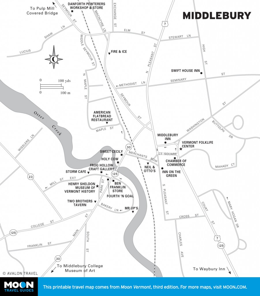 Map of Middlebury, Vermont