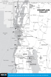 Map of Champlain Valley, Vermont