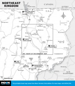 Map of Northeast Kingdom, Vermont