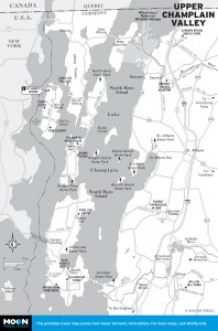 Map of Upper Champlain Valley, Vermont