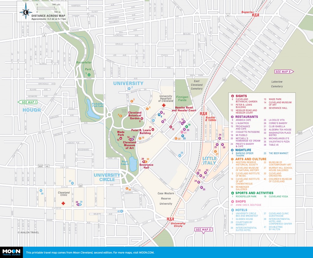 Map of University Circle, Cleveland, OH