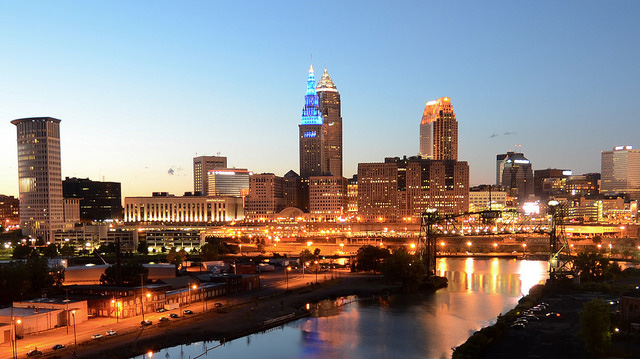 A summer evening in Cleveland.