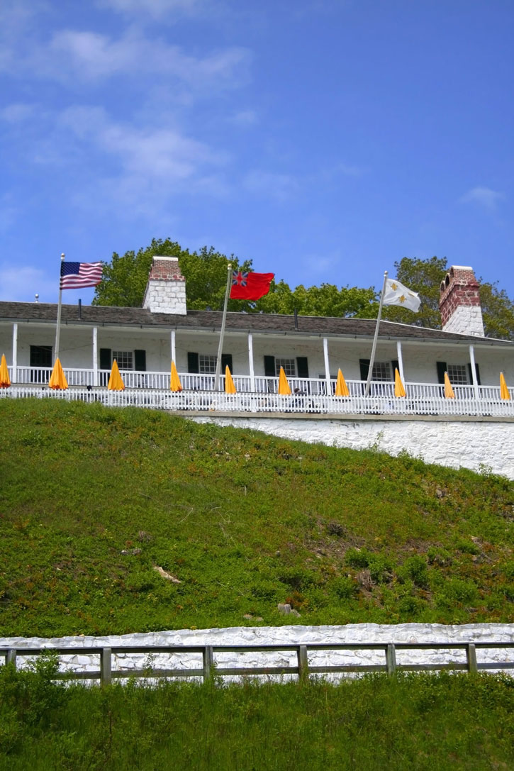 You can wander in and out of 14 buildings that make up Fort Mackinac. 