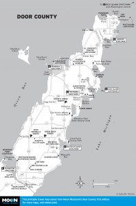 Map of Wisconsin's Door County