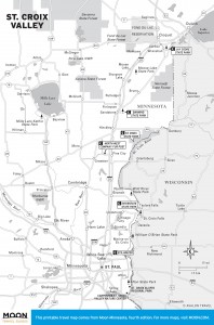 Travel map of St. Croix Valley, Minnesota