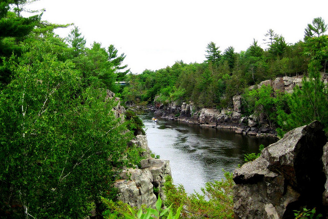 A view of the St. Croix Riverway with Wisconsin on one side and Minnesota on the other.