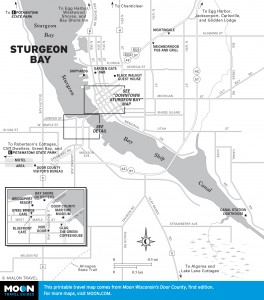 Map of Sturgeon Bay, Wisconsin