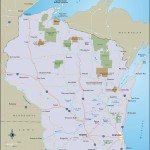 Color travel map of Wisconsin