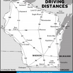 Map of Wisconsin Driving Distances