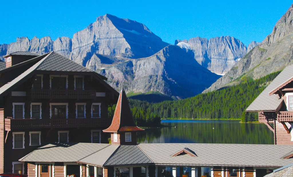 Many Glacier Hotel in Glacier National Park.