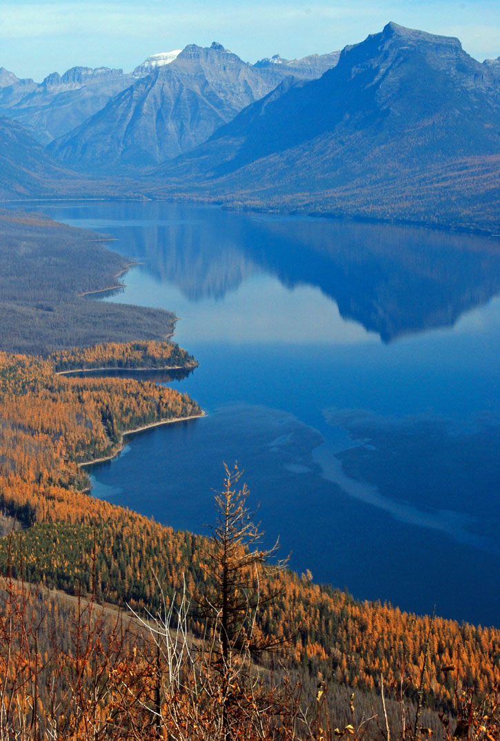 View of Lake McDonald from Apgar Lookout in Glacier National Park.