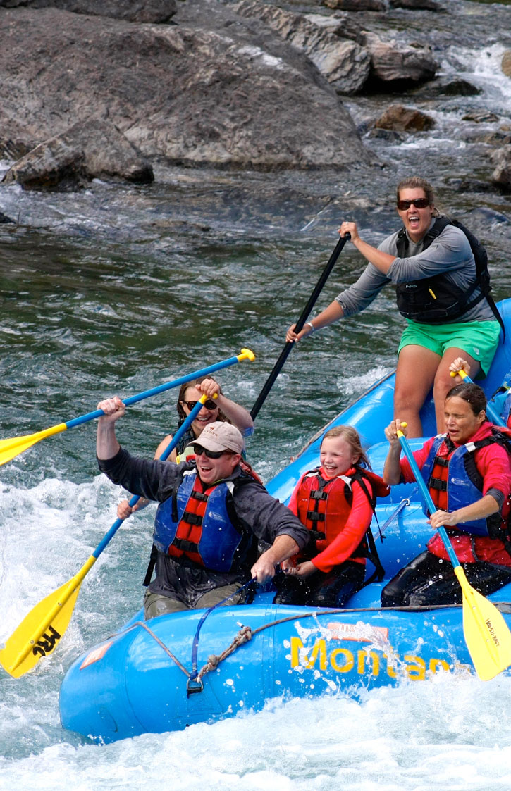White-water rafting with Glacier Guides and Montana Raft in Glacier National Park.