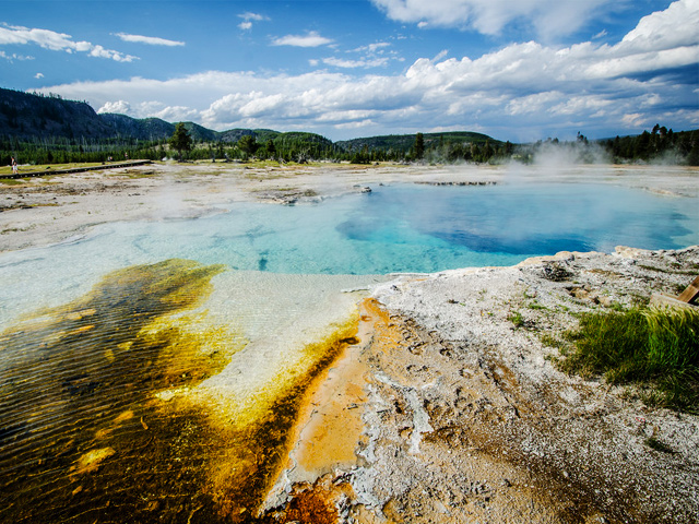 Biscuit Basin in Yellowstone National Park.