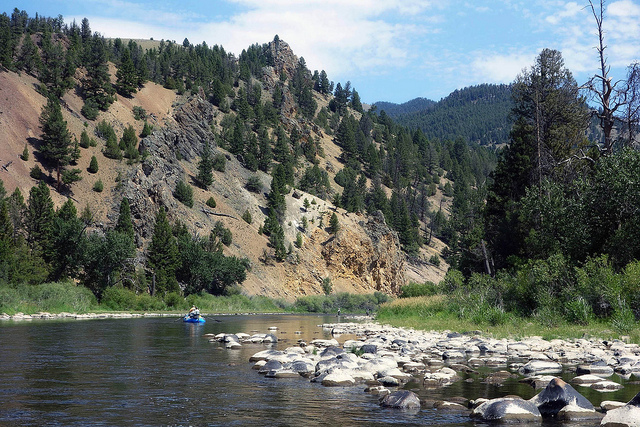 Rafters on the Big Hole River.