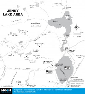 Map of Jenny Lake Area