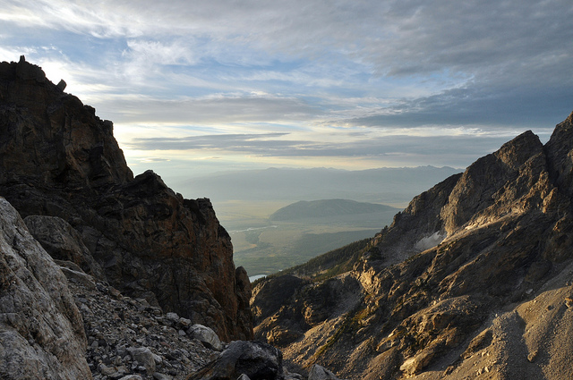 A view from high amongst the Grand Tetons.