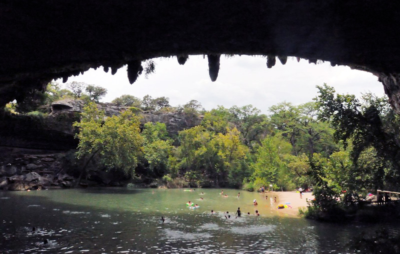 Hamilton Pool, a natural swimming hole near Austin, Texas.