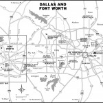 Map of Dallas and Fort Worth, Texas