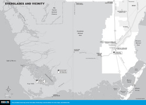 Map of Florida Everglades and Vicinity