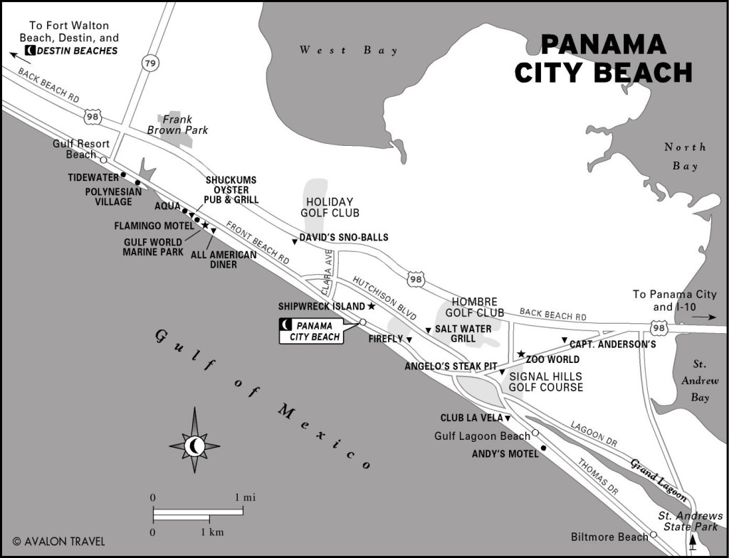 Map of Panama City Beach, Florida