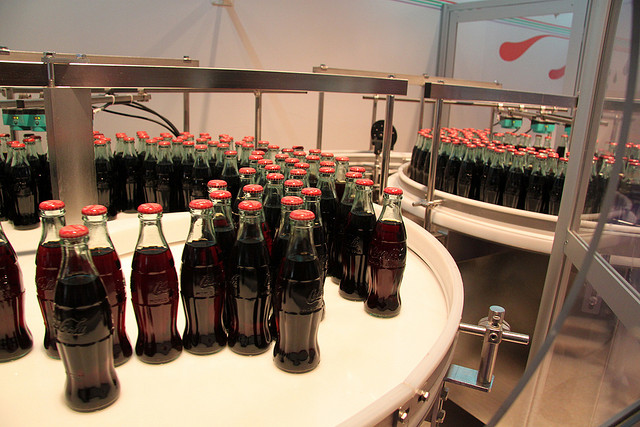 A look at the bottling process at World of Coca-Cola in Atlanta, Georgia.