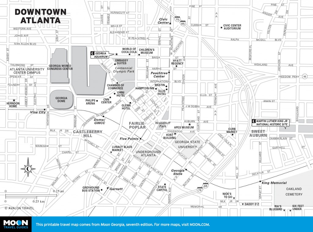 Map of Downtown Atlanta