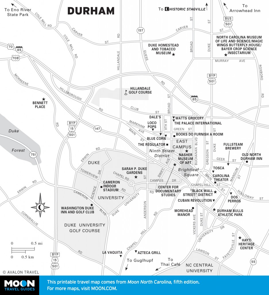 Map of Durham, North Carolina