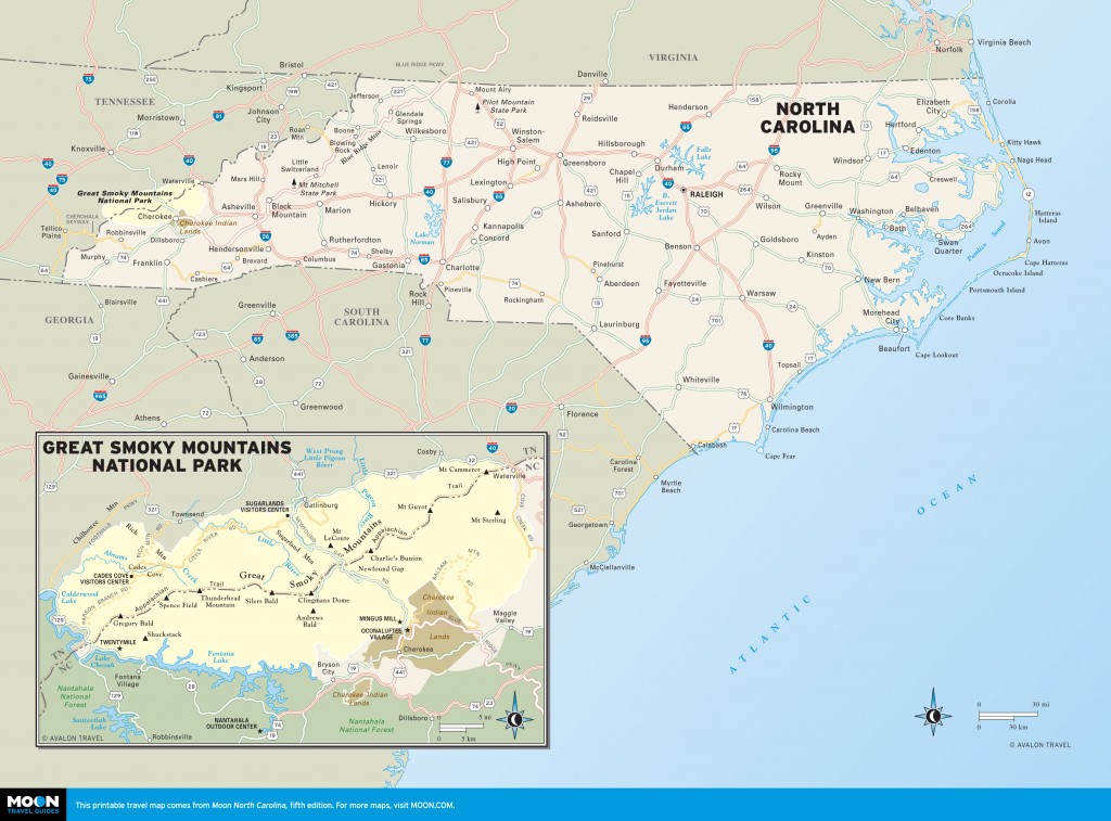 Color map of North Carolina.