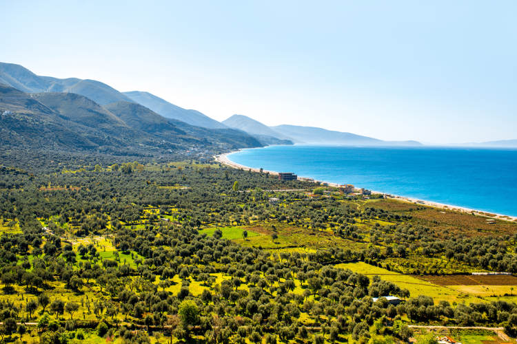 The beautiful landscape of Borsh beach. Image by RossHelen / Getty Images 