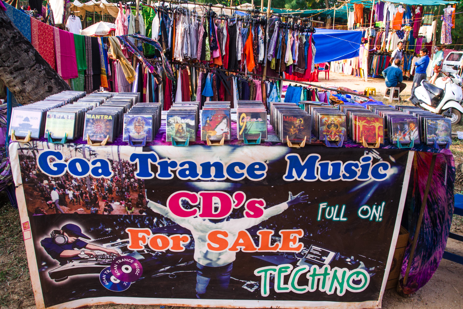 Goa trance CDs on sale in Anjuna. Image by Paul Harding / Lonely Planet
