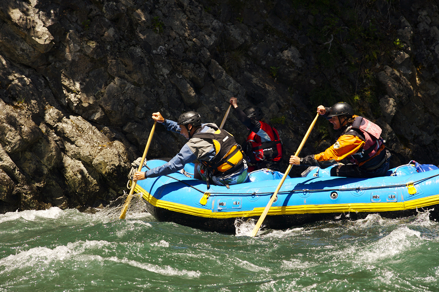 Bobbing on the rapids as water spray whips your skin... little can beat the thrill of rafting down the Tongariro River in New Zealand. Image by Oliver Strewe / Lonely Planet Images / Getty Images 