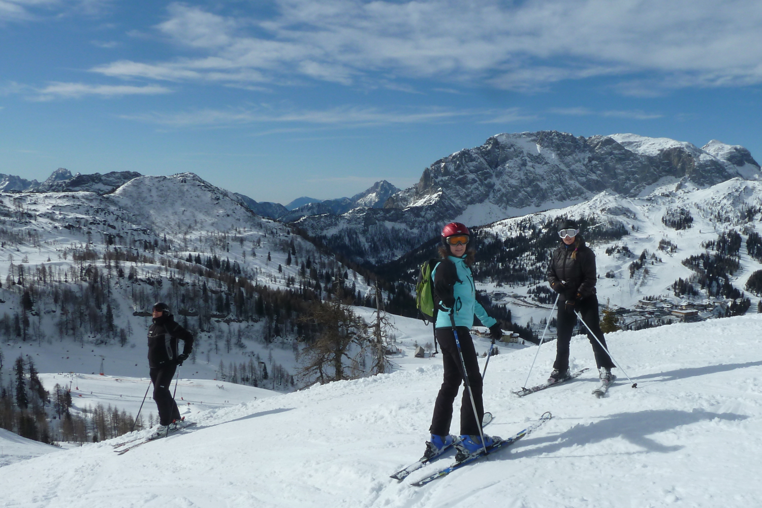 Skiing at Rogla. 