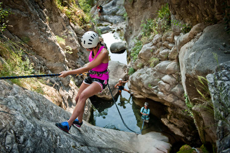 Canyoning in Montenegro. Image courtesy of Montenegro National Tourist Organisation