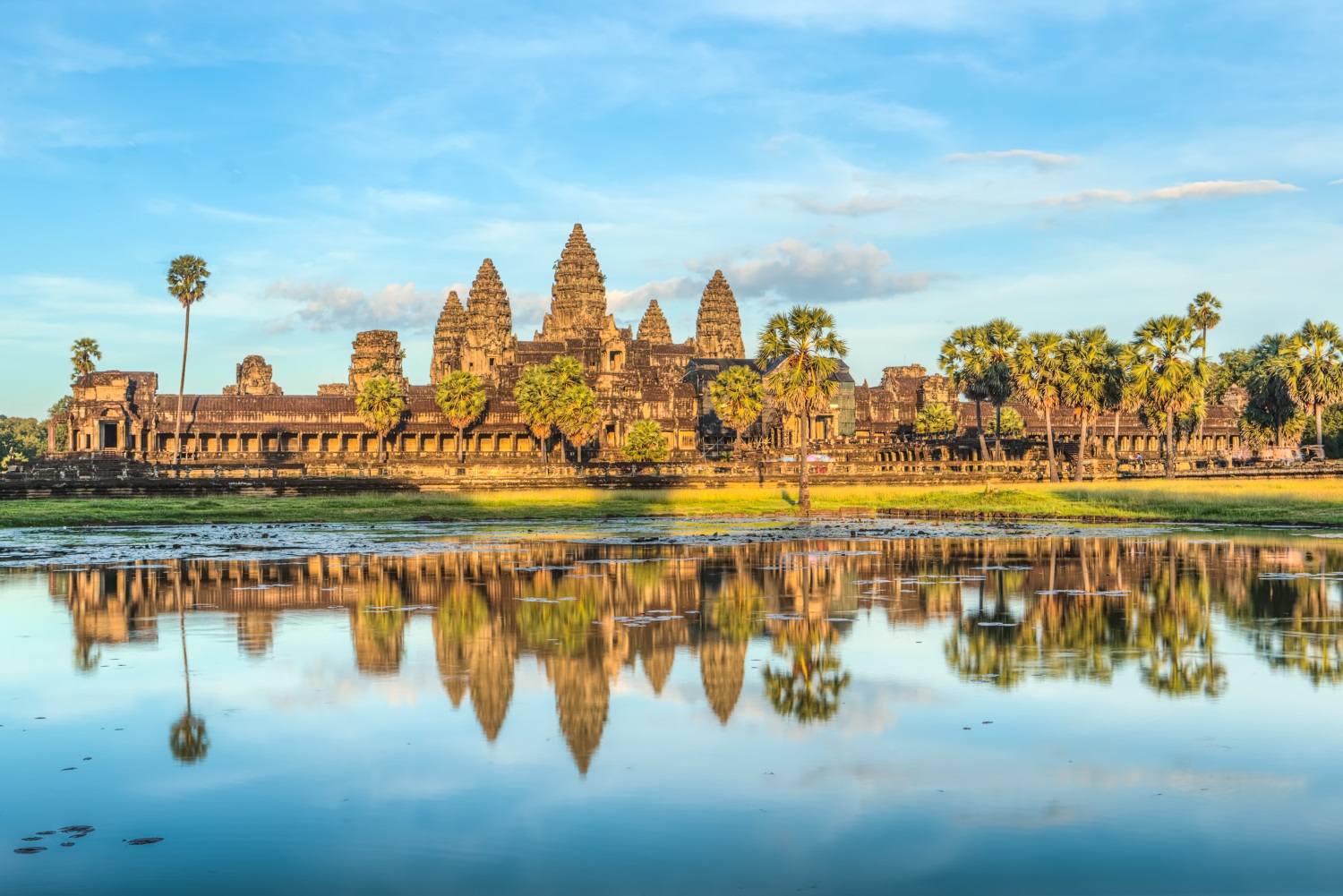 Angkor Wat and its reflection