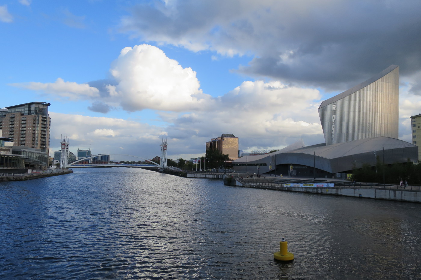 Salford Quays and Imperial War Museum North (right)