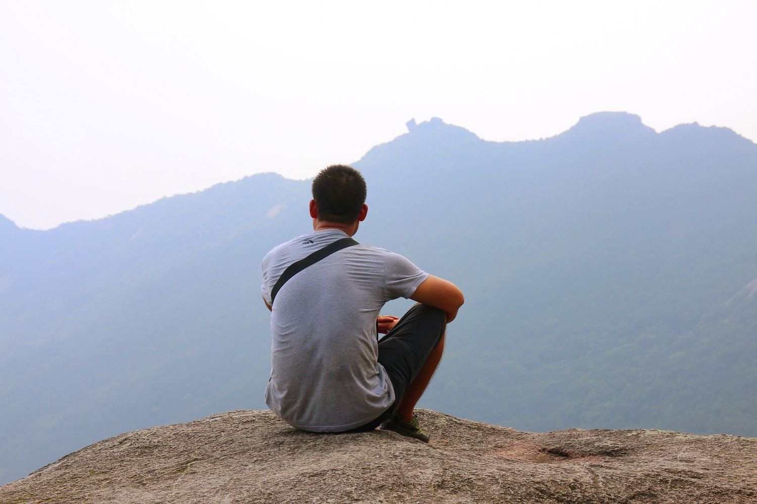 Sweet escape: view from the top of Mount Luofu is worth the hike. Image by Thomas Bird / Lonely Planet