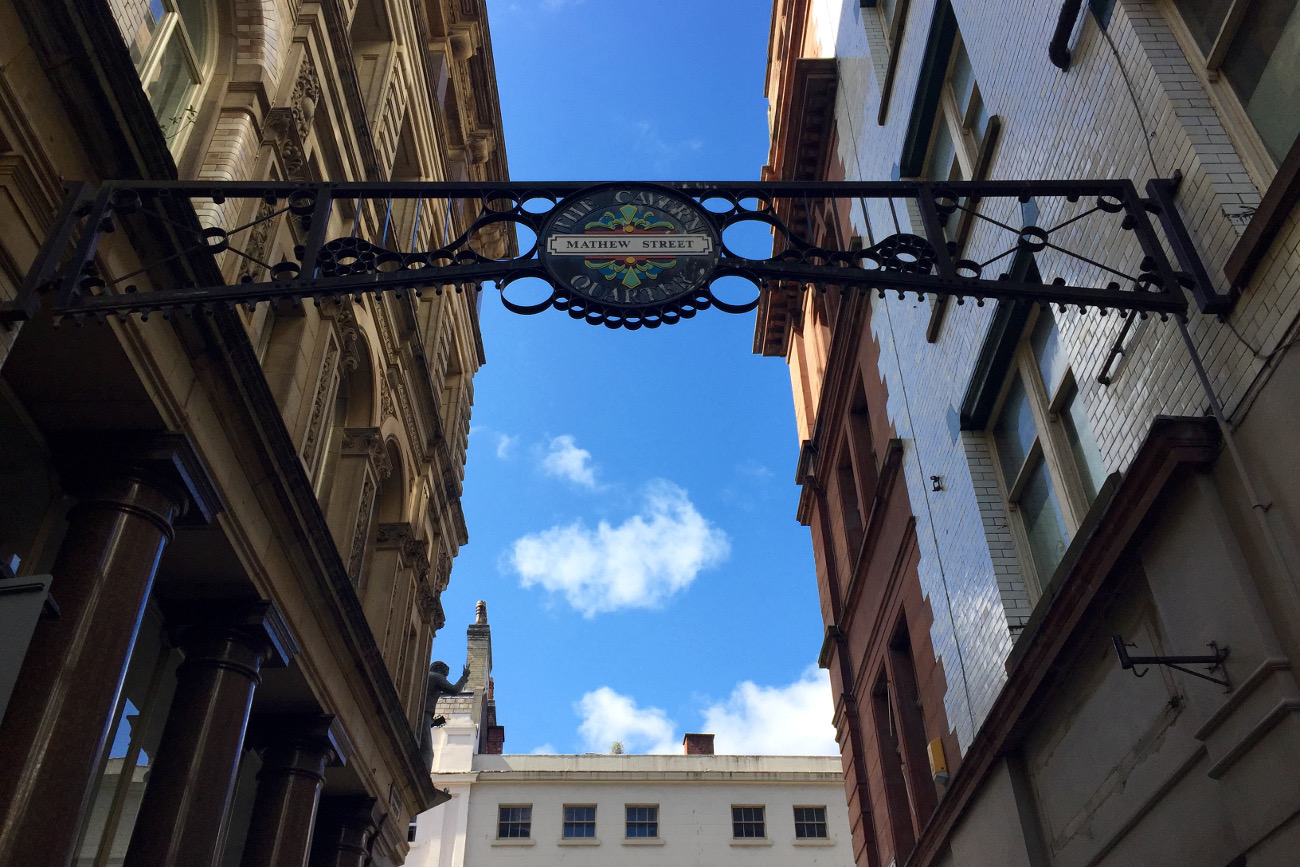 Mathew St, the Cavern Quarter's spine. Image by Lauren Wellicome / Lonely Planet
