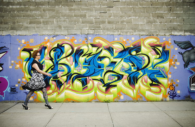 Graffiti on a wall in Bushwick.