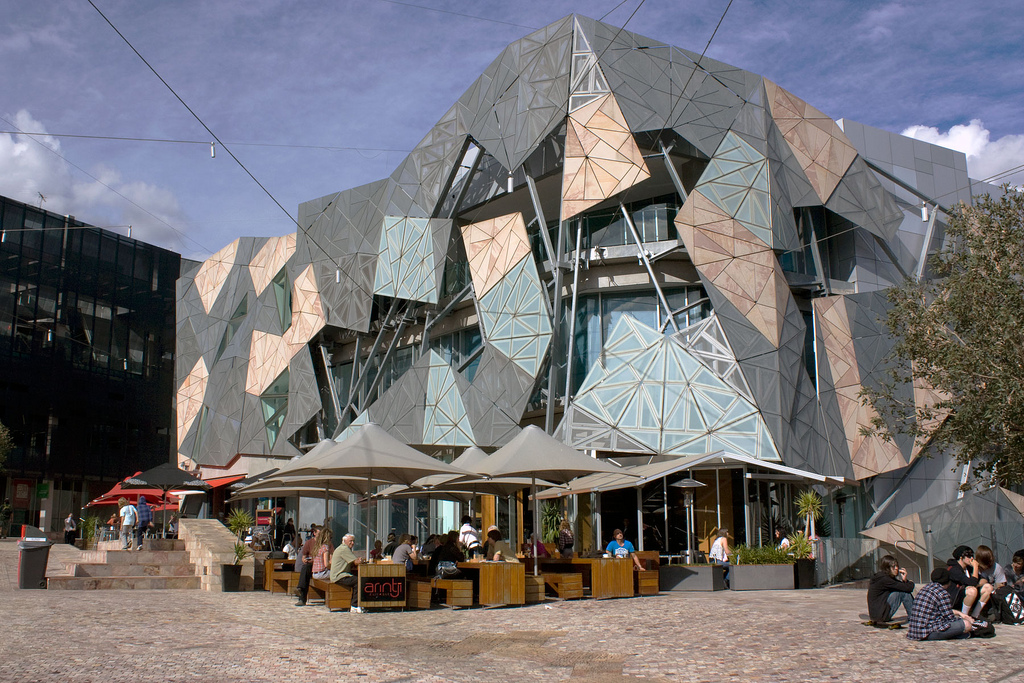 Melbourn's Federation Square home to the Koori Heritage Trust. Image by Rexness / CC by SA 2.0