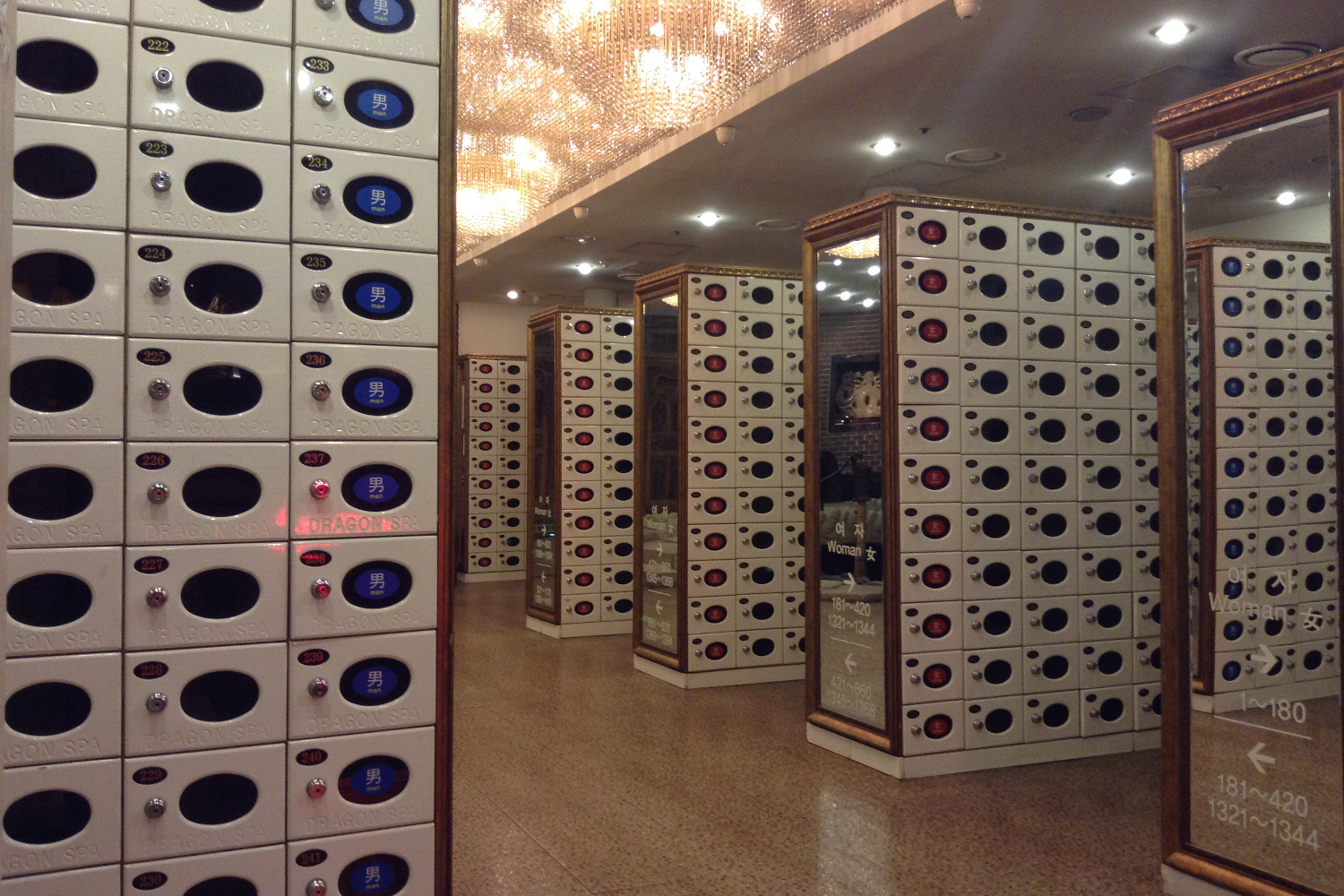 Typical jjimjilbang locker room: stow your shoes! Image by Rebecca Milner / Lonely Planet