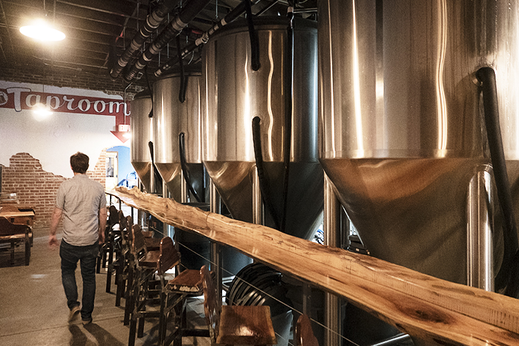 Brewing facilities at Fat Bottom Brewing. Image by Dora Whitaker / Lonely Planet