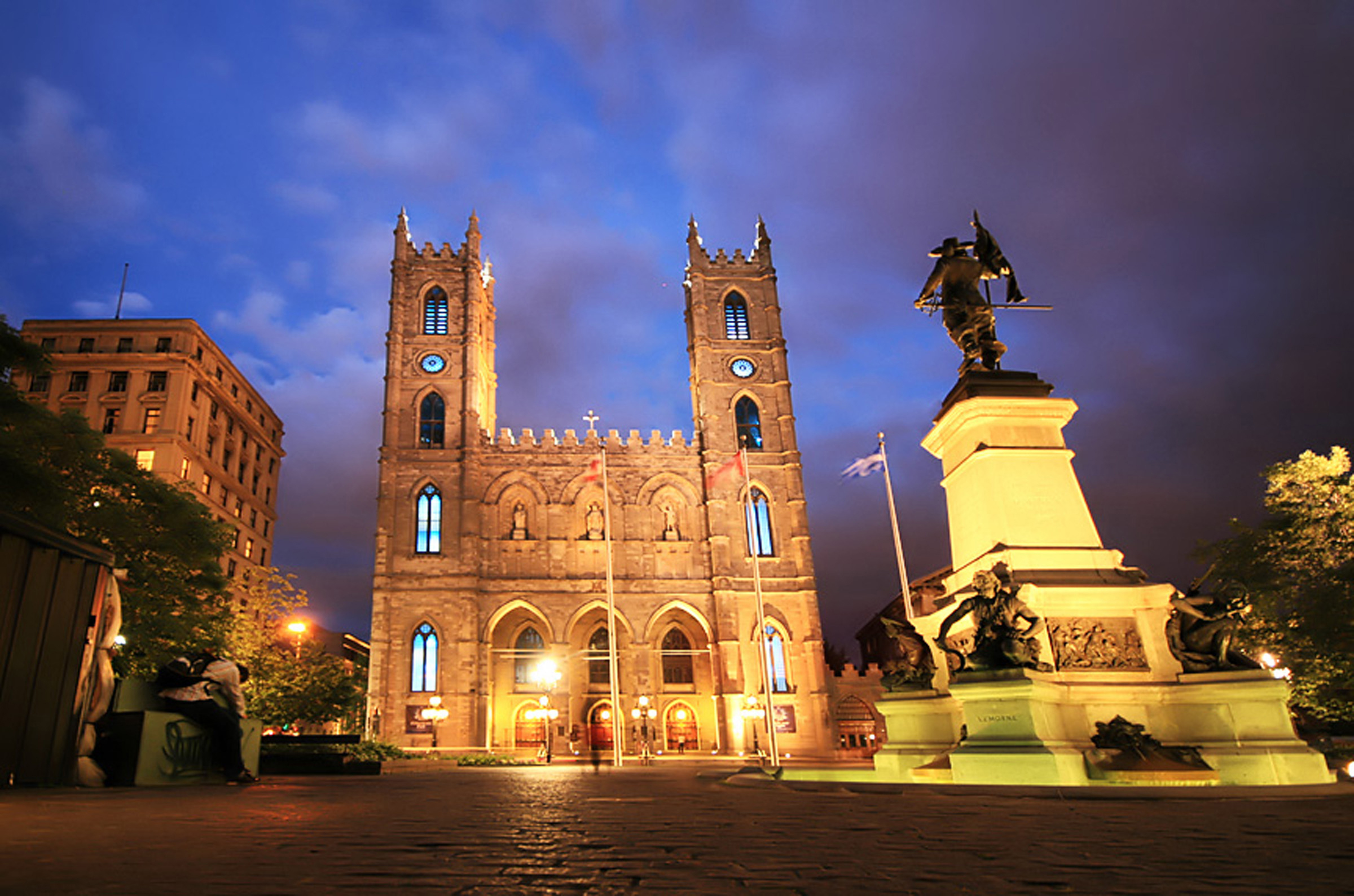 Place d’Armes in Old Montréal, the center of the city’s historic icons.  Image by L. Toshio Kishiyama / Getty
