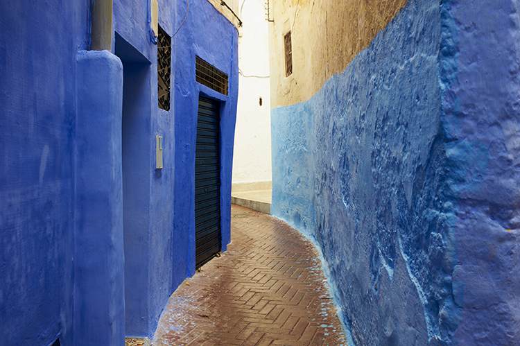 A narrow street in the Medina of Tangiers